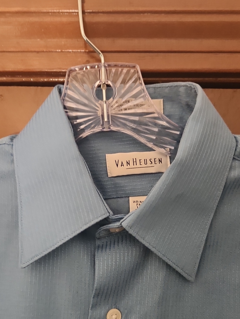 Van Heusen Light Blue Pinstripe Dress Shirt